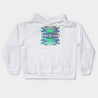 kaiju kraken in madness zentangle in the deep ocean art Kids Hoodie